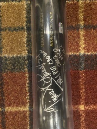 Miguel Cabrera Signed " 2012 Triple Crown " & “mvp” Sam Bat Game Issued Bat
