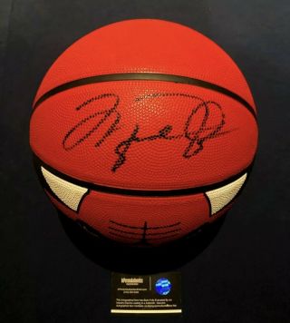 Michael Jordan Signed Basketball; Includes Case &