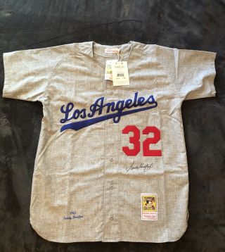 Sandy Koufax Autographed 1963 Mitchell & Ness Cooperstown Dodgers Jersey Oa