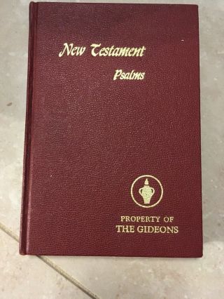 Vintage Red Cover Testament Psalms Property Of The Gideons 2