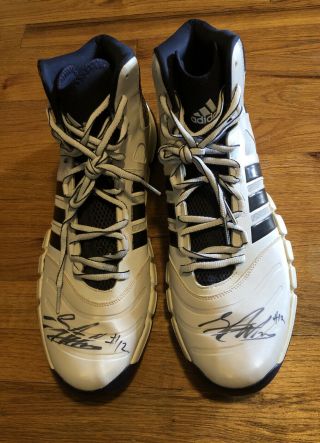 Steven Adams Game Worn Autograph Signed Adidas Okc Oklahoma Thunder Shoes - Jsa