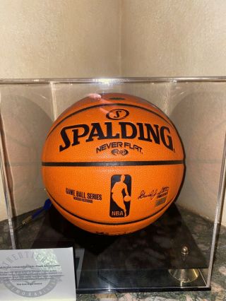 Michael Jordan Upper Deck Authenticated Autographed Basketball With Case 3