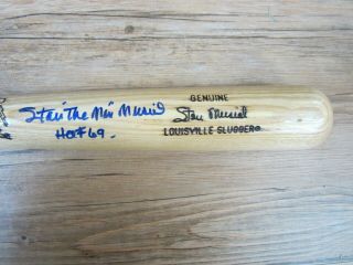 Stan Musial Autograph / Signed Model Bat St.  Louis Cardinals Stan The Man Hof 89