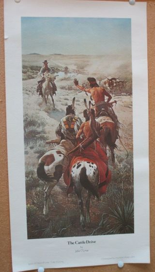 The Cattle Drive Print By John Clymer Commissioned By Winchester Western 1971
