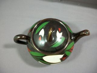 Vintage Tea Pot Royal Canadian Art Pottery Hamilton Canada,  Royal Dripless Brown 3