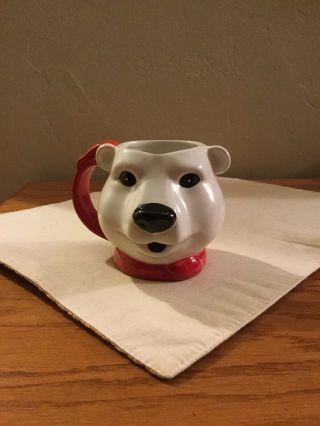 Vintage Coca Cola Polar Bear Head Coffee Cup Tea Mug By Dakin - 1994 Collectible