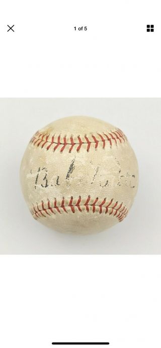 Babe Ruth Single Signed Autographed Baseball With Jsa