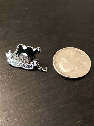 Vintage Wisconsin Cow Lapel Pin - Dairy Farmer Cheese Pin