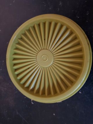 Vintage Tupperware Circle 5 " Green Replacement Lid 812 - 57