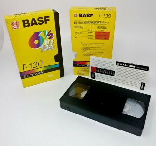 2 Vintage Basf T - 130 Vhs Video Cassette Blank Tapes