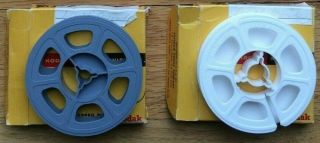 8mm Film 3 " Inch Reels Spools Kodak Boxes Vintage Movie 60 