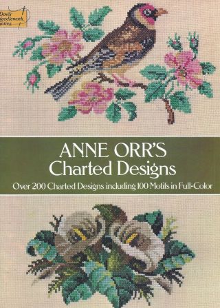 Vintage Floral Birds Flowers Sampler Needlepoint Charts Pattern Book 200 Designs