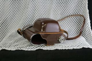 VINTAGE Hard Brown Leather KODAK RETINA AUTOMATIC Camera Case 23223 2
