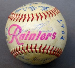 1962 Seattle Rainiers Pcl Team Signed Autographed Baseball 22 Signatures