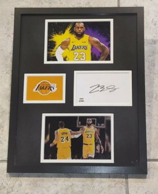 Lebron James Signed Custom Framed Los Angeles Lakers 8x10 Photo Aaa