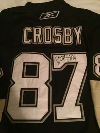 Sidney Crosby Signed Autographed Authentic Nhl Pittsburgh Penguins Jersey Rare