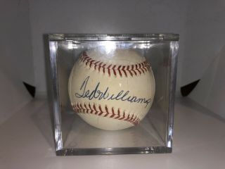 Ted Williams Signed Baseball Boston Red Sox Autograph