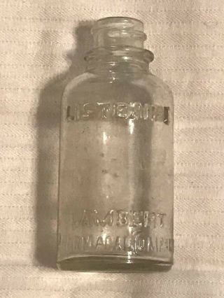 Vintage Listerine Glass Bottle Lambert Pharmacal Co Embossed