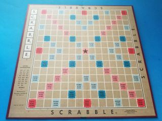 Vintage Scrabble Game Board Only Replacement Piece