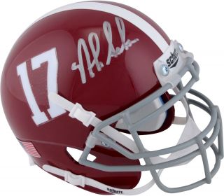 Nick Saban Alabama Crimson Tide Signed Schutt Mini Helmet - Fanatics