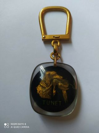 Porte - Clés Bourbon Chien De Chasse Tunet Cartouche Keychain Vintage Années 60