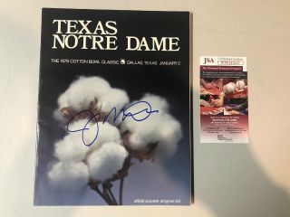 Joe Montana Autograph Signed Notre Dame 1978 Cotton Bowl Program Jsa