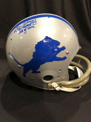 Lem Barney Auto Signed Detroit Lions Full Size Tk Throwback Helmet Hof 