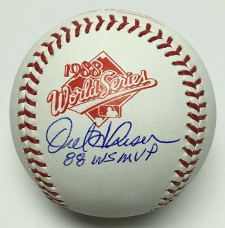 Orel Hershiser Signed 1988 World Series Baseball Wsmlb " 88 Ws Mvp " Bas Wc69524