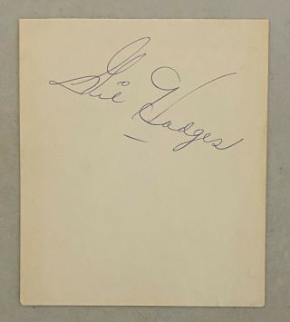 Gil Hodges Signed 5x6 Cut Autographed Jsa Loa Brooklyn Dodgers Auto
