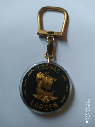 Porte - Clés Bourbon Drakkar Cognac Larsen Viking Keychain Vintage Années 60