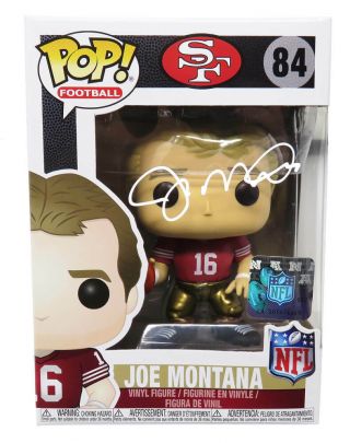 Joe Montana Signed San Francisco 49ers Nfl Legends Funko Pop Doll 84 - Schwartz