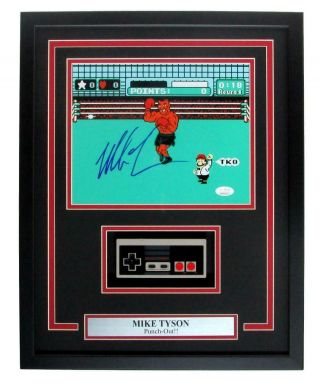 Mike Tyson Auto/signed 8x10 Nintendo Photo Framed Punch Out W/ Controller 146935