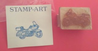 Vintage Classic Motorcycle Wood Mount Rubber Stamp By Stamp Art Honda?
