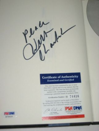 Wilt Chamberlain Signed A View From Above Book W/ Psa