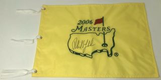 Phil Mickelson Signed 2006 Masters Tournament Augusta National Golf Flag Pga