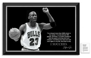 Michael Jordan Facsimile Signed - " Why I Succeed " Chicago Bulls - Museum Canvas™