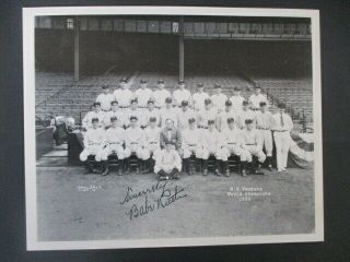 Babe Ruth Signed 1932 York Yankees Team Photo