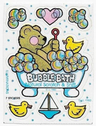 Vintage Illuminations Scratch & Sniff Sticker Bubble Bath Bear