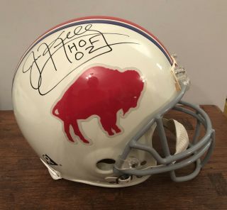 Signed Jim Kelly Buffalo Bills Football Helmet Full Size Riddell Hof Jsa