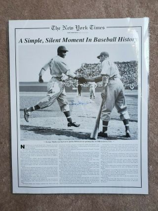 George " Shotgun " Shuba Brooklyn Dodgers Autographed Signed 22x28 Jackie Robinson