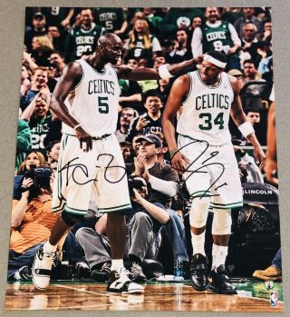 Kevin Garnett & Paul Pierce Signed Celtics Autographed 16x20 Nba Photo Fanatics