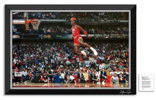 Michael Jordan Facsimile Signed - Slam Dunk 1998 All - Star Game - Museum Canvas™
