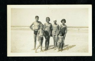 Vintage Photo Children In Vintage Swim Suits Smyrna Beach Fl Ocean 1940 