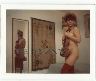 Nude Polaroid Photo Busty Female Model Vintage 1970 