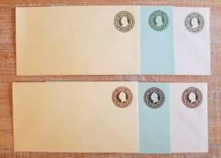 Vintage Washington & Franklin US Postage 1 - 6 Cent Stamp Stationary Envelopes Set 2