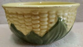 Vintage Shawnee Pottery Corn King 5 Mixing Bowl Yellow Green