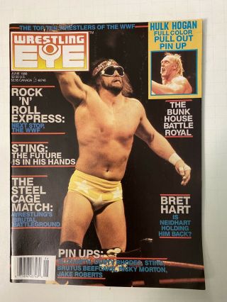 Vintage Wrestling Eye Magazines (3) 1988 BRUTUS THE BARBER,  MACHO MAN COVERS 2