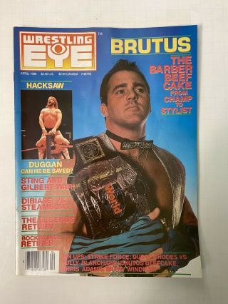 Vintage Wrestling Eye Magazines (3) 1988 BRUTUS THE BARBER,  MACHO MAN COVERS 3