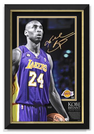 Kobe Bryant Facsimile Signed Los Angeles Lakers Ltd Edition 3d Museum Shadowbox