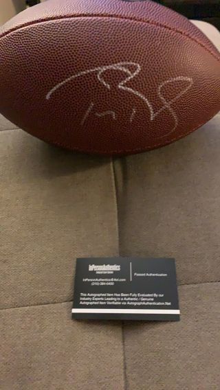 Tom Brady Hand Signed Autographed Football With